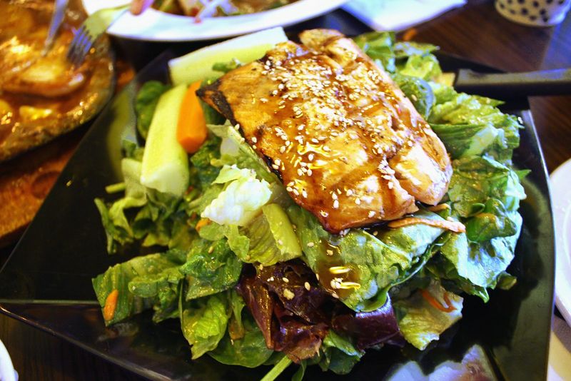 Salmon Spinach Salad