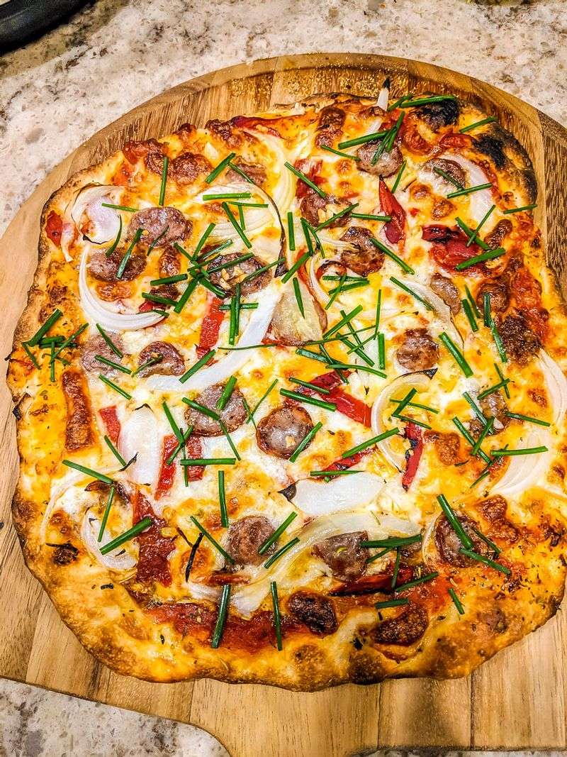 Sausage And Pepper Pizza