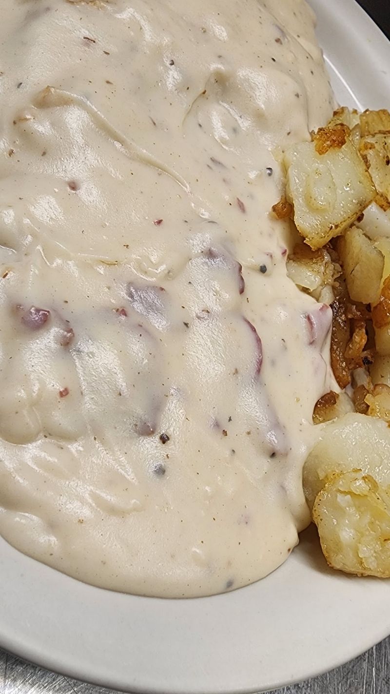 Sausage Gravy Over Pancakes, The Signature Move Sausage Gravy Over Pancakes, The Signature Move