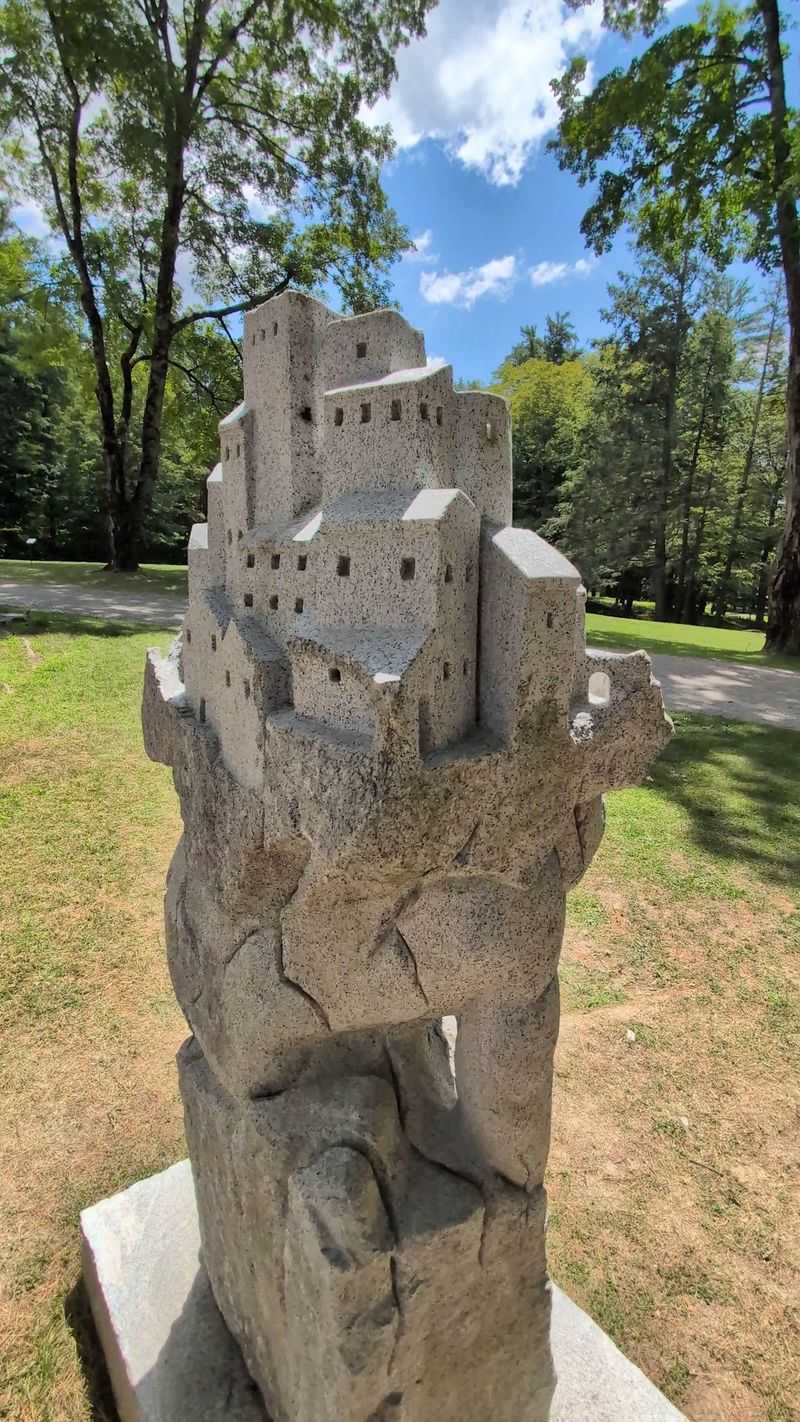 Sculptures Scattered Along the Paths