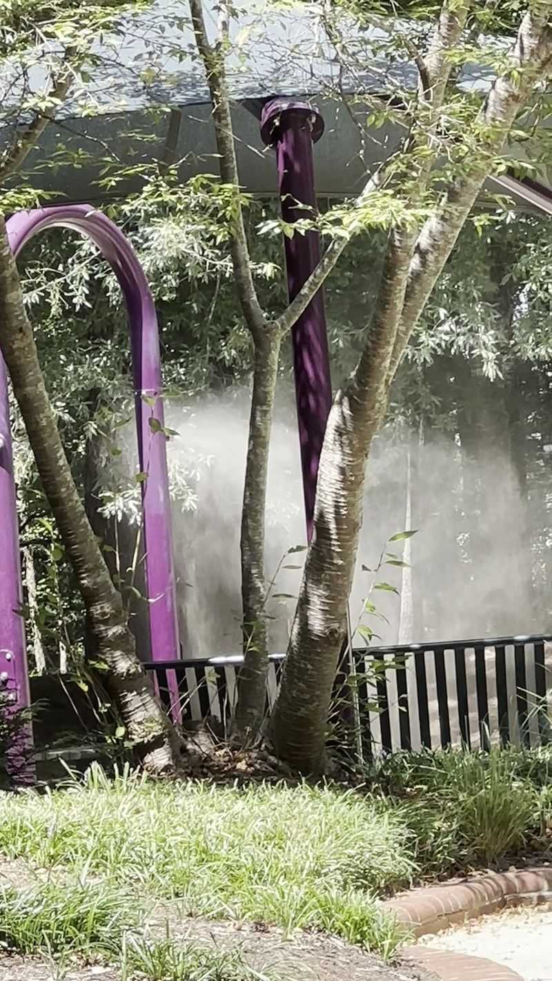 Shade and Misters for Warm Carolina Days Shade and Misters for Warm Carolina Days
