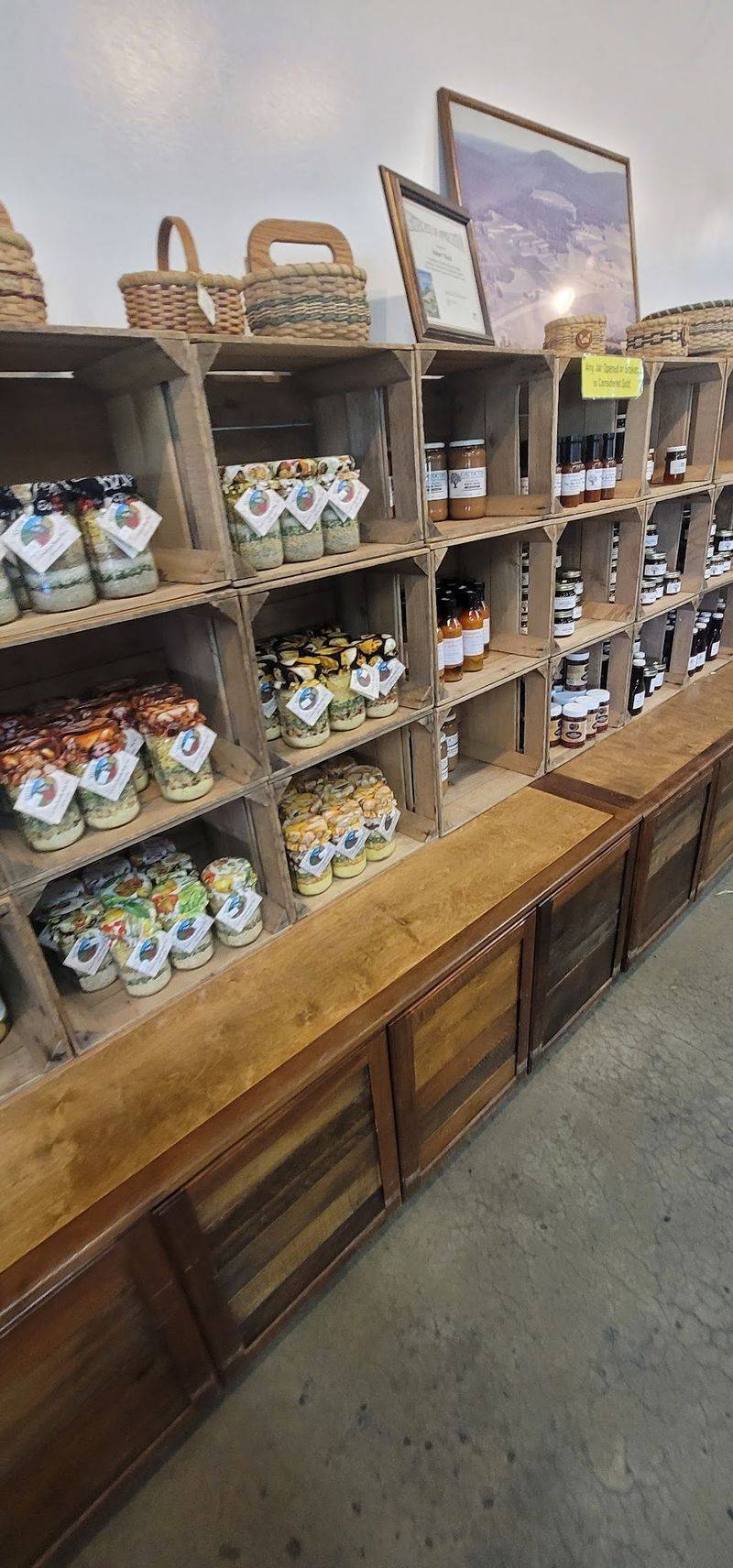 Shelves Stacked With Homemade Goodies