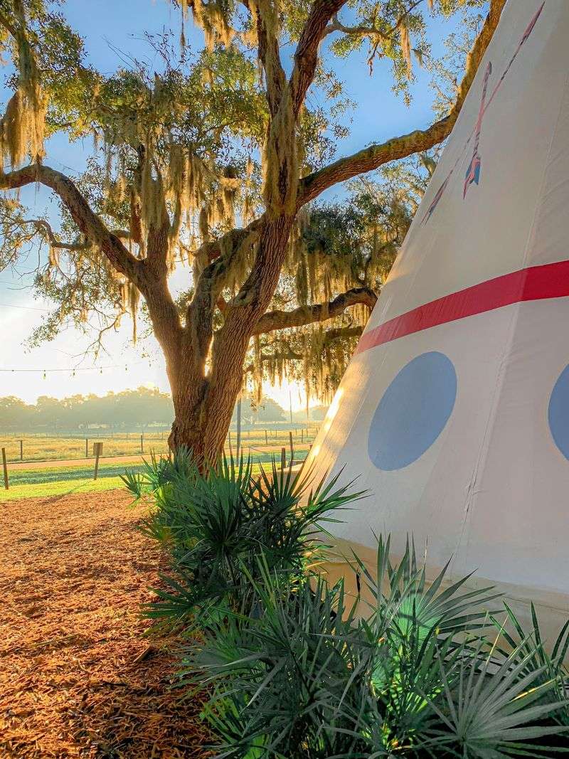 Sleeping in a Teepee Under Open Skies Sleeping in a Teepee Under Open Skies