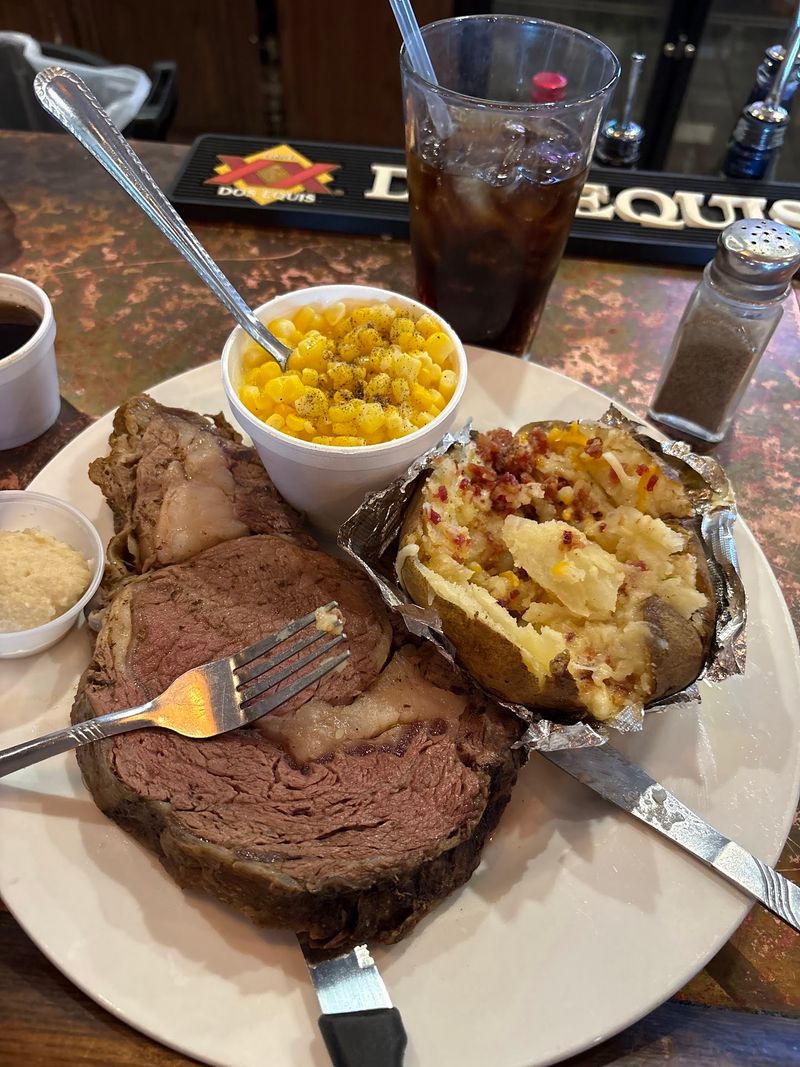 Small-town steakhouse near Dodge City, Kansas