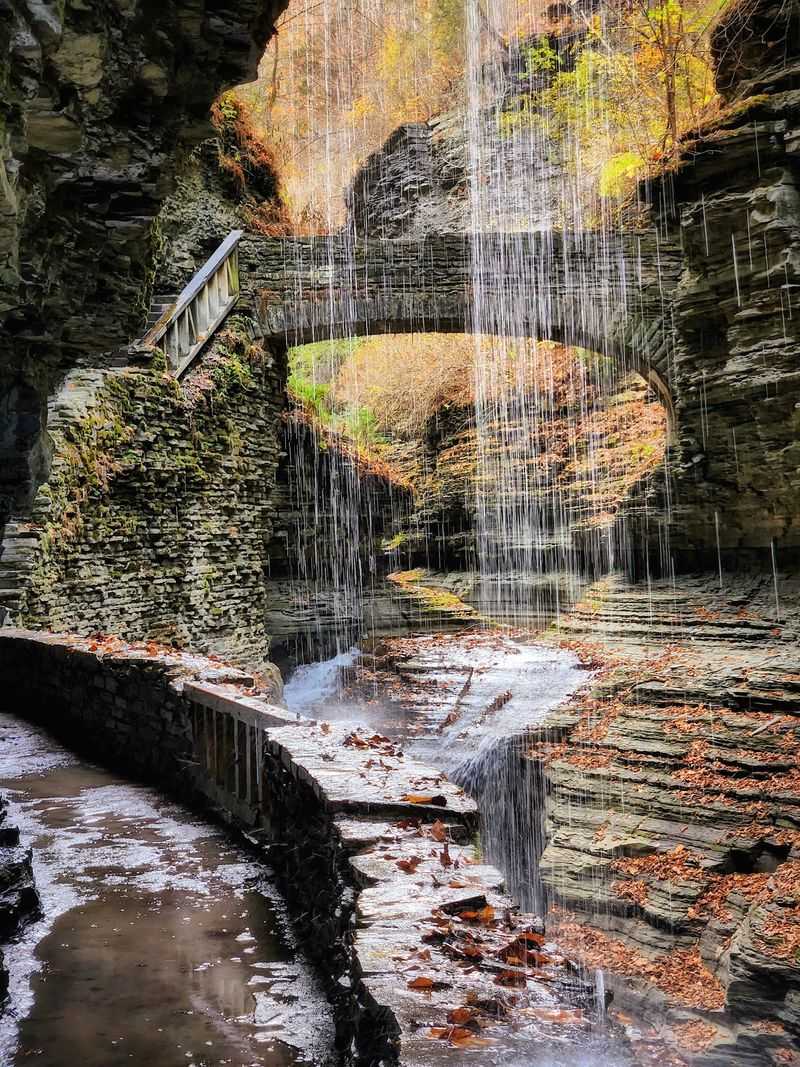 Stone Bridges, Tunnels, and Rainbow Falls