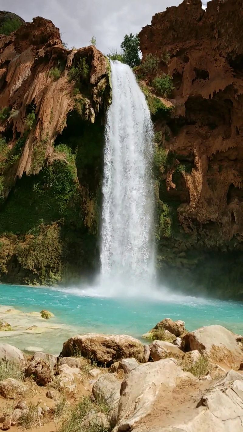 Swimming In The Pool Below The Drop
