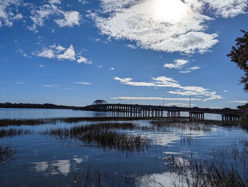 The Beaufort River and Woods Memorial Bridge The Beaufort River and Woods Memorial Bridge