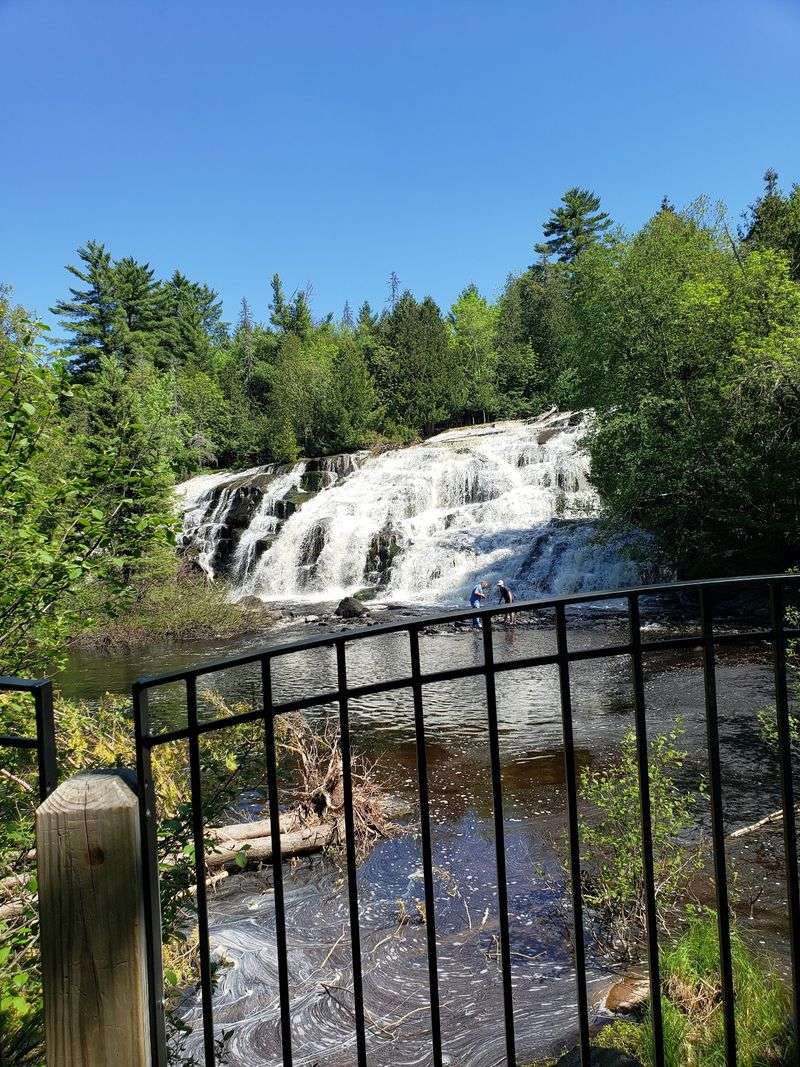 The Boardwalk At The Base Of The Falls