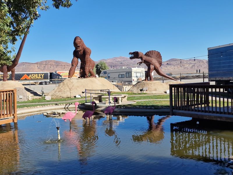 The Dinosaur Park And Flamingo Pond The Dinosaur Park And Flamingo Pond