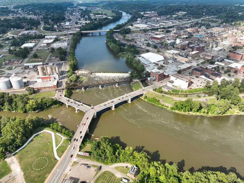 The Famous Y-Bridge Over the Muskingum River