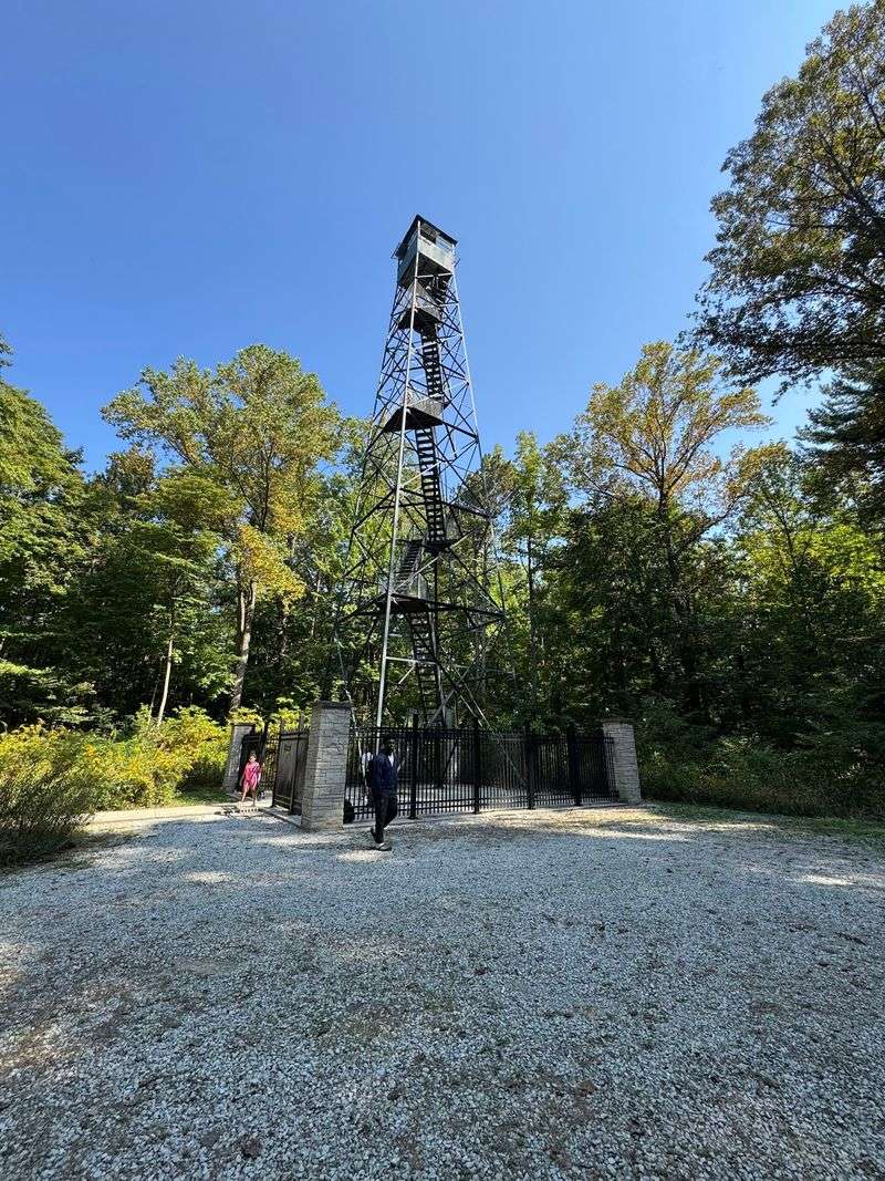 The Fire Tower With Decades of Climbers