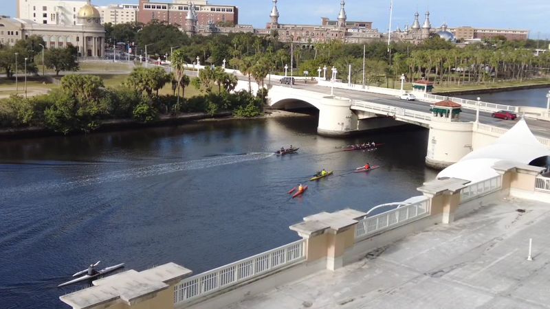 The Hillsborough River Riverwalk in Tampa The Hillsborough River Riverwalk in Tampa