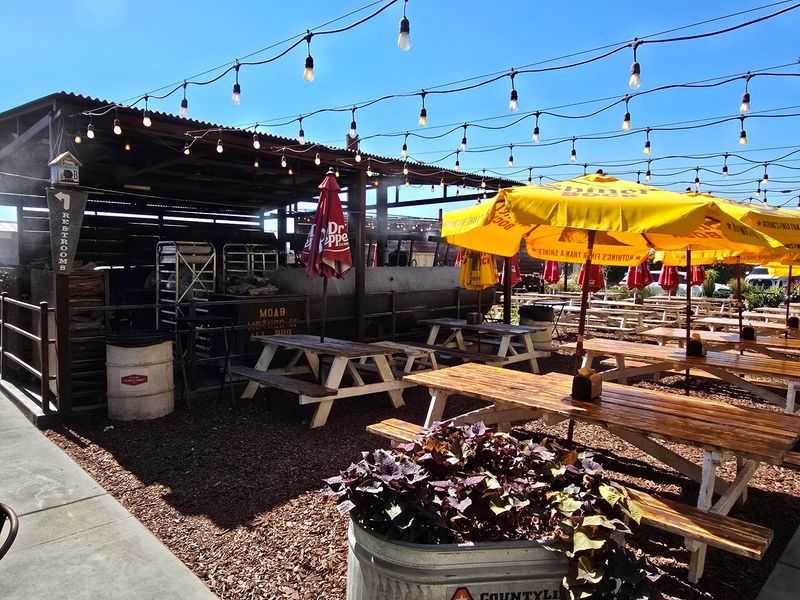 The Outdoor Seating and Woodsy Atmosphere