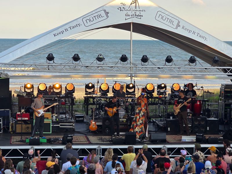 Toes in the Sand at a Beachfront Concert Venue