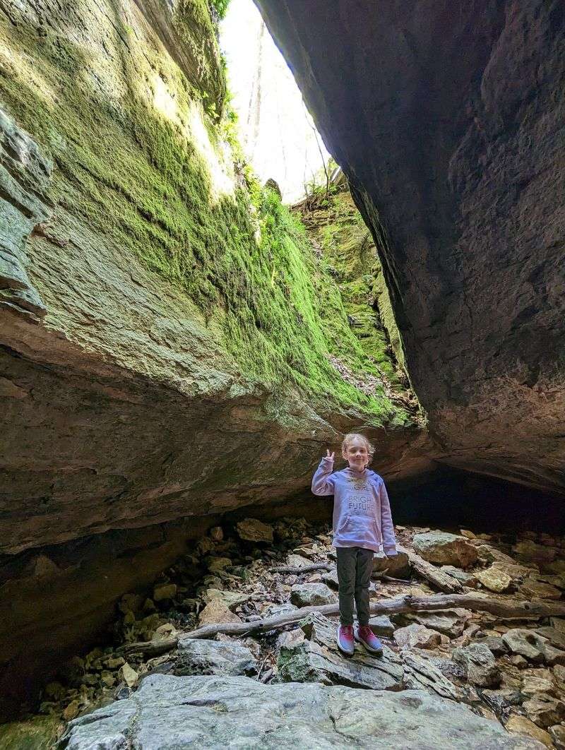 Walking Right Under The Namesake Rock Bridge