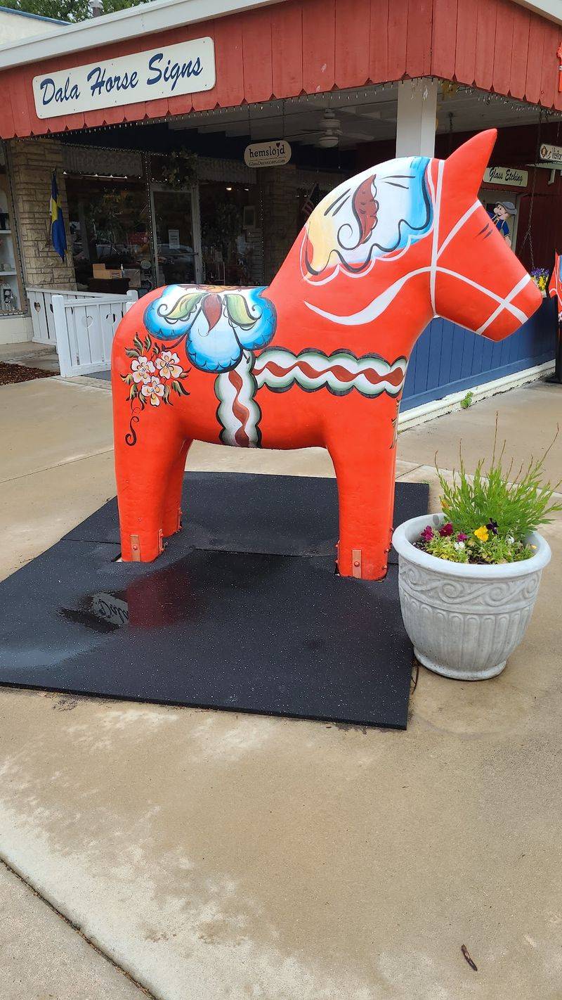 Wild Dala Horse Sculptures, Downtown Lindsborg, Kansas