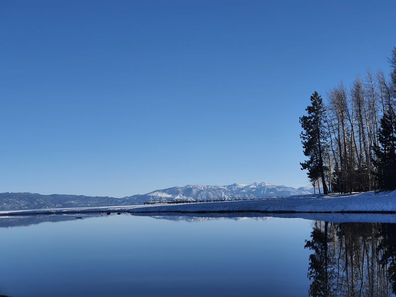 Winter Snow Peaks and Off-Season Calm Winter Snow Peaks and Off-Season Calm