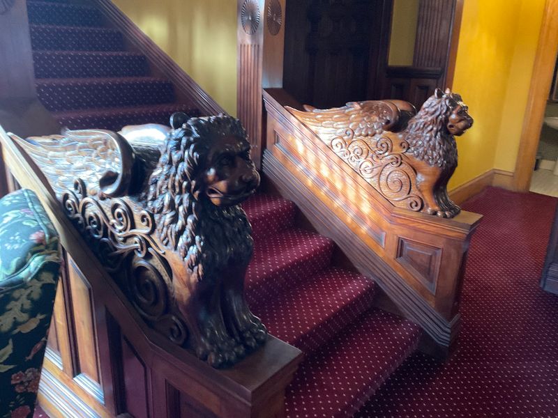 Woodwork, Griffins, and a Grand Staircase