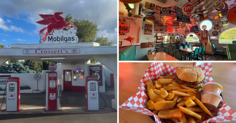 This Quirky Washington Restaurant Lets You Enjoy A Meal Inside A Restored Vintage Gas Station