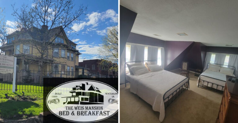 This Grand Historic Iowa Mansion Doubles As A Bed And Breakfast Where You Sleep Surrounded By Period Charm