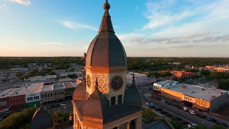 These 8 Texas Courthouse Squares Still Anchor The Prettiest Small-Town Downtowns