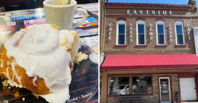 In A Small Kansas Town, This Old-School Diner Welcomes First-Timers With A Free Homemade Cinnamon Roll The Size Of Your Head
