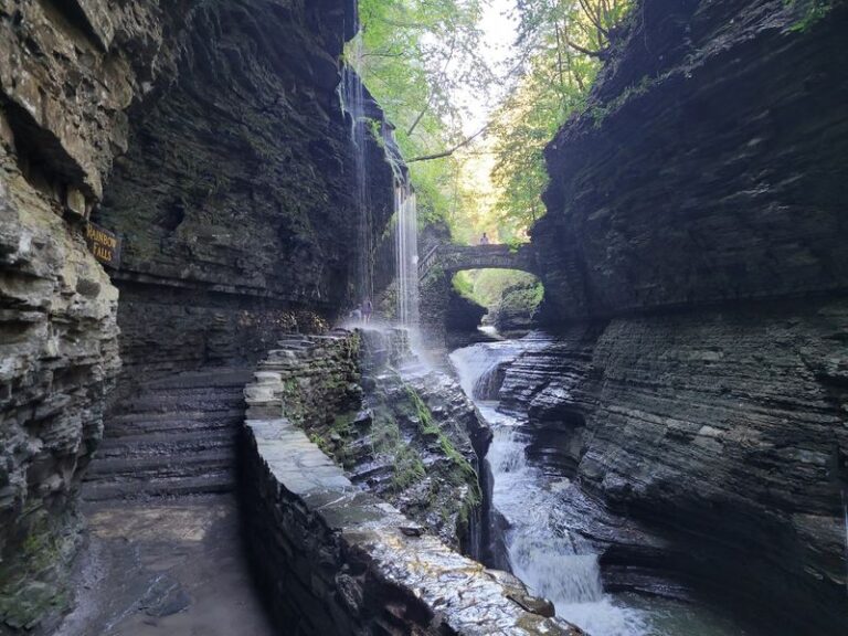 This New York State Park Threads a Trail Past 19 Waterfalls Through a Deep Gorge of Stone Bridges and Tunnels