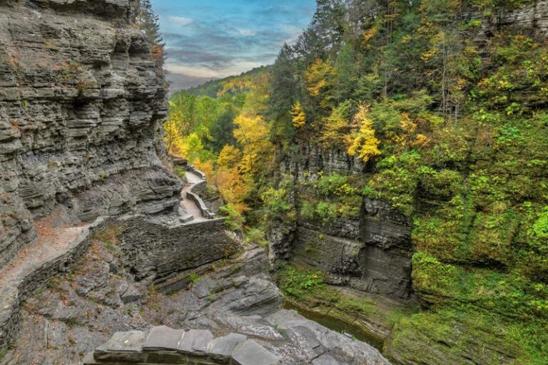 Skip The Crowds At This Quiet New York State Park Where Gorge Trails Lead Past Waterfalls To A Natural Swimming Hole