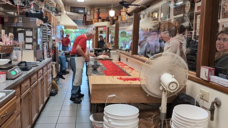 This Old-Fashioned Indiana Candy Kitchen Still Pulls Cinnamon Candy Canes By Hand Every Holiday Season