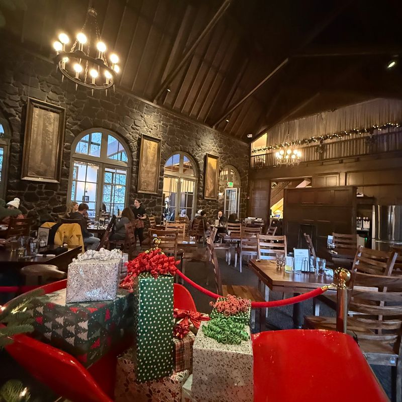 A Fireplace and High Ceilings