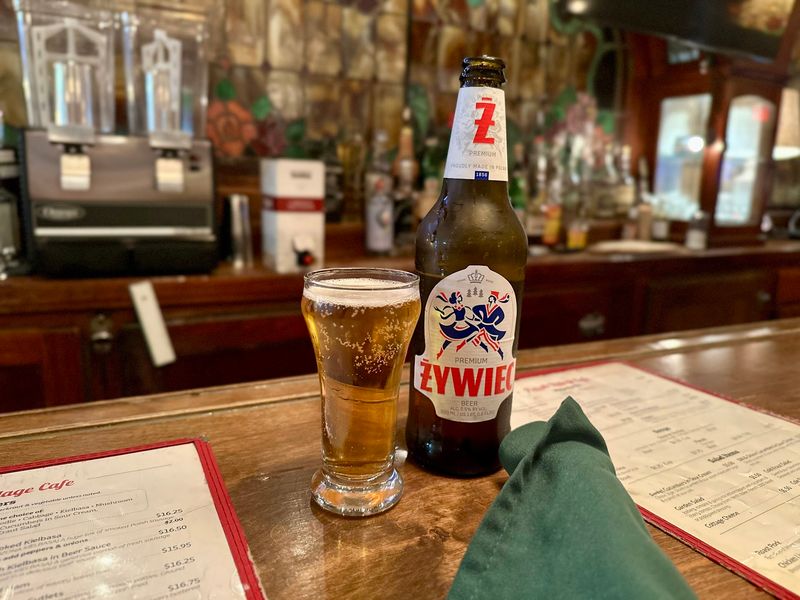 A Full Bar With Polish Beer And Vodka A Full Bar With Polish Beer And Vodka