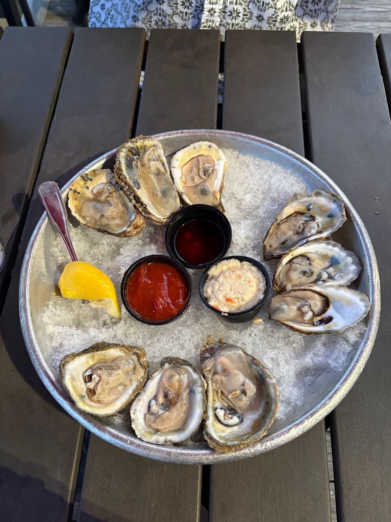 A Raw Bar Stocked With Oysters A Raw Bar Stocked With Oysters