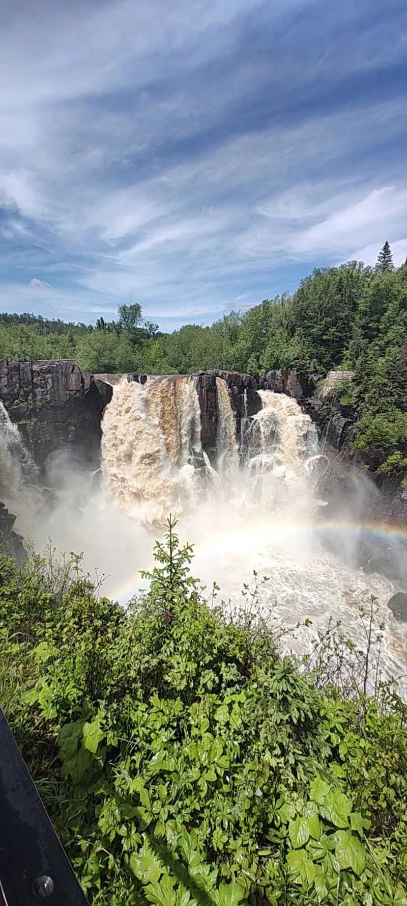 A Waterfall on the Edge of Two Countries