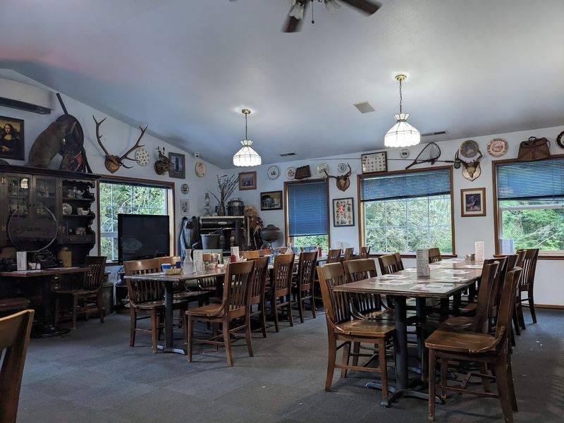 Antiques and Logging History on the Walls