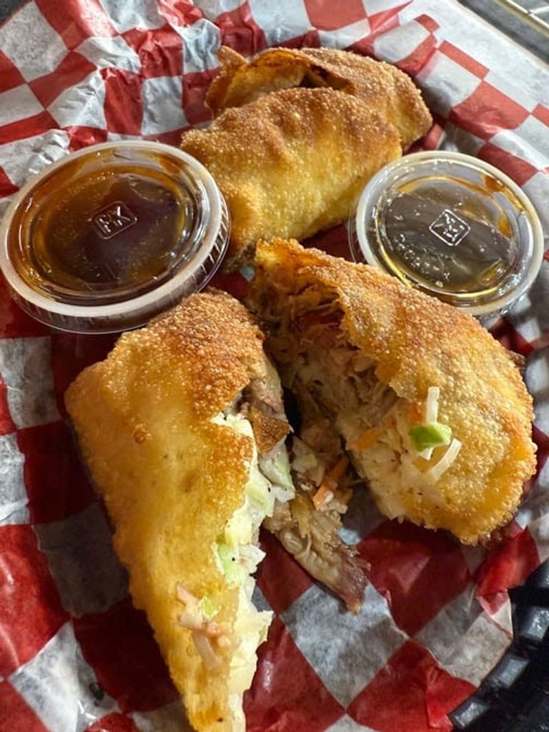 BBQ Egg Rolls And Redneck Fries