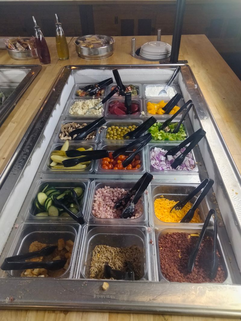 Big Plates And A Loaded Salad Bar Big Plates And A Loaded Salad Bar