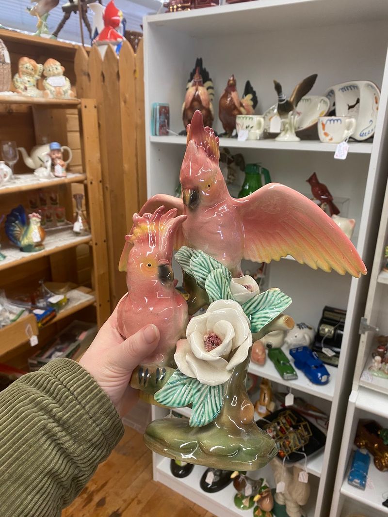 Bird Statues, Tiki Mugs, And Quirky Decor