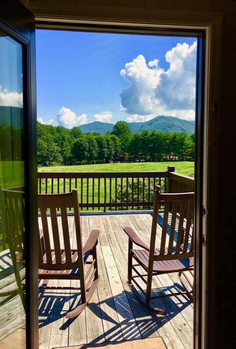 Blue Ridge Scenery Outside the Window