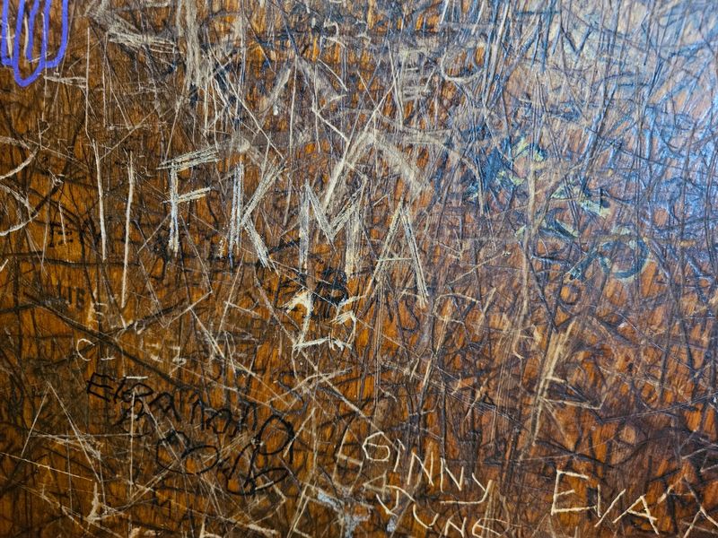 Booths Carved With A Century Of Names