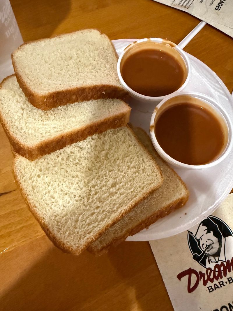 Bread And Sauce At The Table