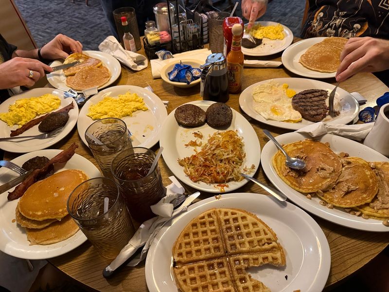 Buttermilk Stacks and a Table Full of Toppings Buttermilk Stacks and a Table Full of Toppings