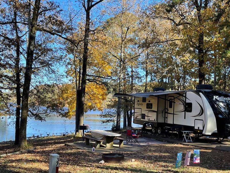 Campsites Right Against The Water