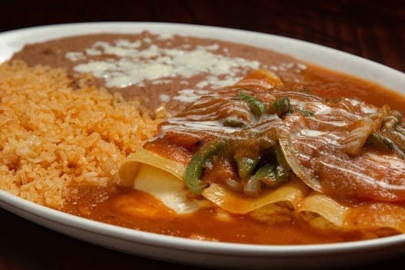 Cheese Enchiladas With a Veggie Crown