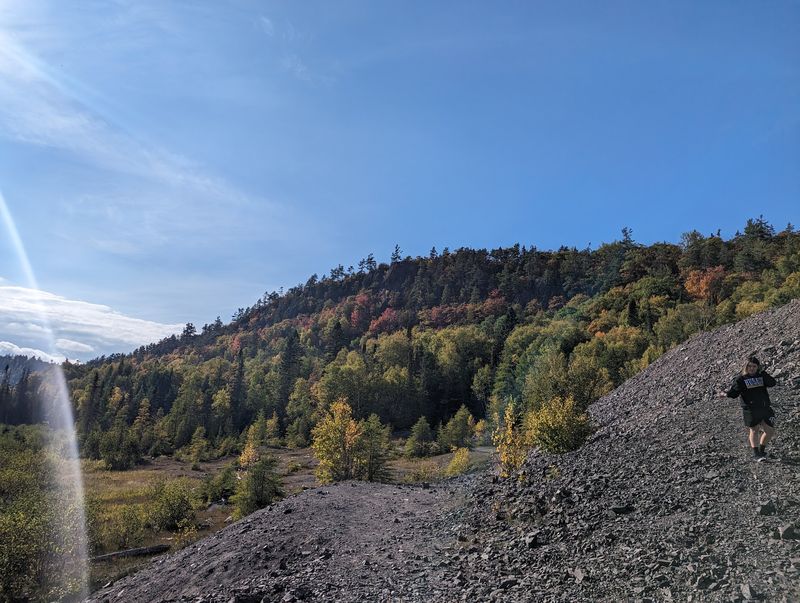 Climbing The Steep Cliff For Big Views