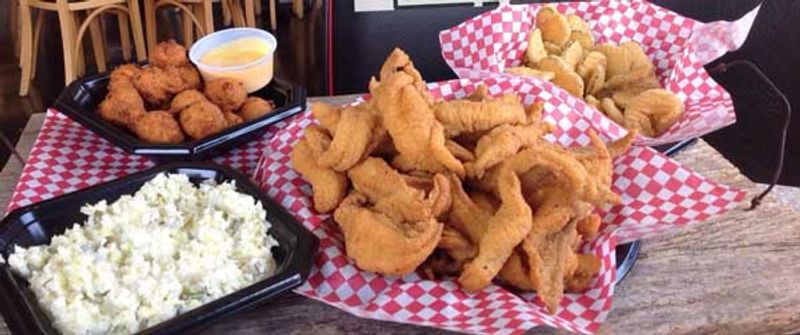 Creamy Coleslaw and Crispy Hushpuppies