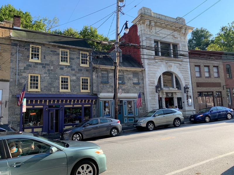 Granite Storefronts on a Steep Grade