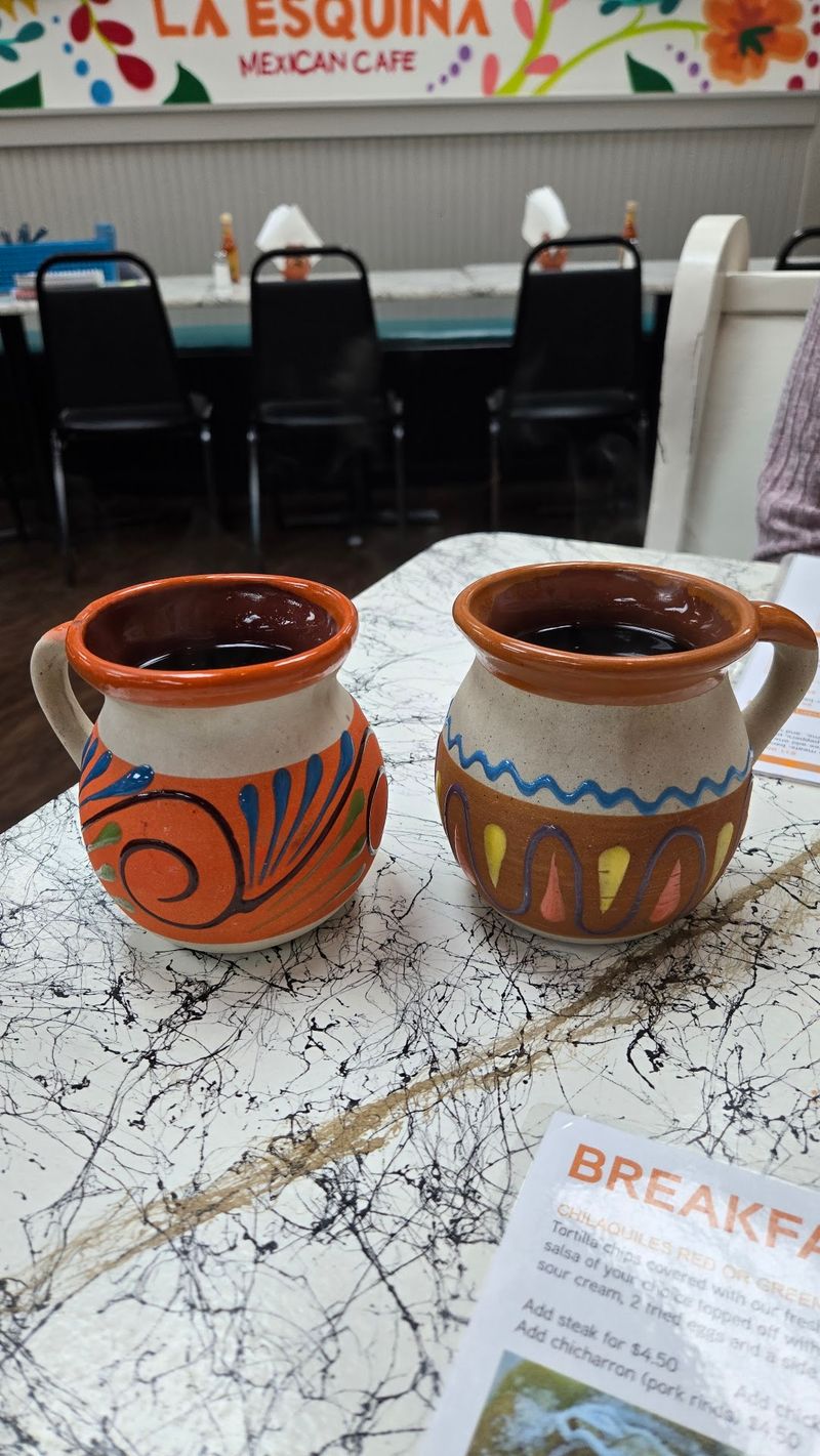 Hand-Painted Mugs and a Colorful Mural