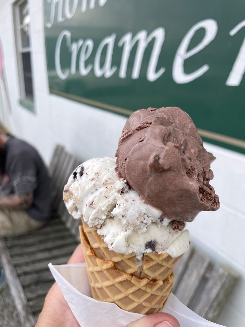 Hand-Scooped Ice Cream in Many Flavors