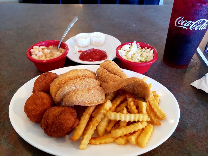 Hush Puppies, Slaw and Beans