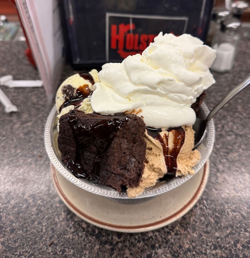 Ice Cream Made In House, Served In Metal Dishes Ice Cream Made In House, Served In Metal Dishes